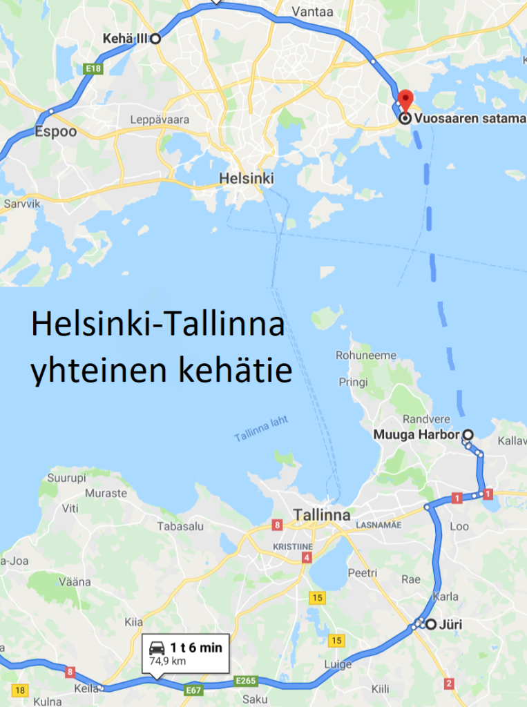 Helsinki-Tallinna -kaksoiskaupungin yhteinen ohitustie | Uusi Suomi  Puheenvuoro
